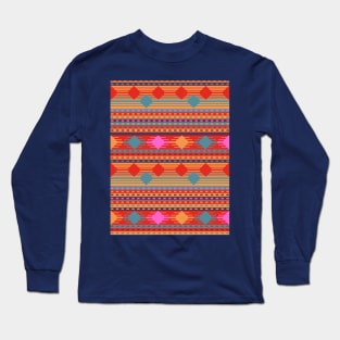 Colorful Tribal Ethnic Pattern Long Sleeve T-Shirt